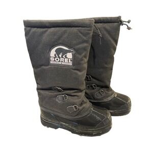 Sorel Glacier III Mens Black Waterproof Winter Snow Boots Size 7 New in Box
